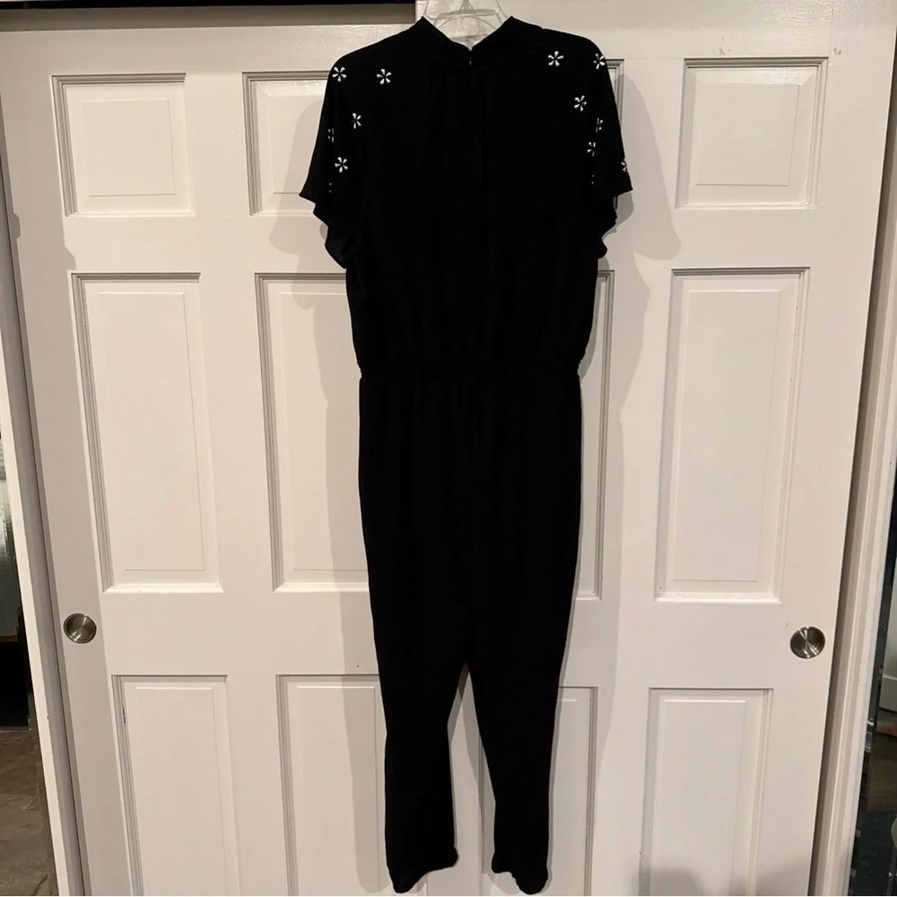 MICHAEL Michael Kors Black Jumpsuit with Silver Accents - Picture 2 of 7